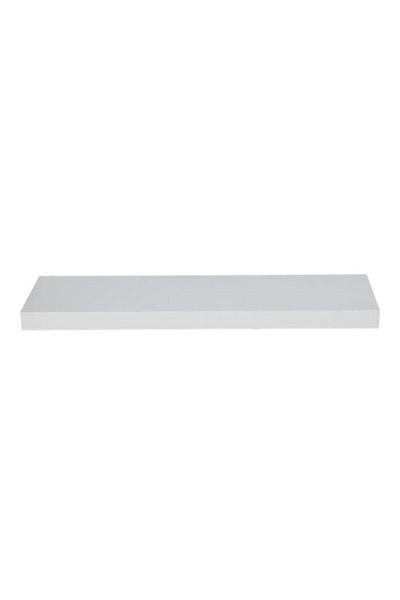 Generic HONEY BEE Elegant and Modern Design Rectangular Wall Mounted MDF and PVC Floating Shelf White