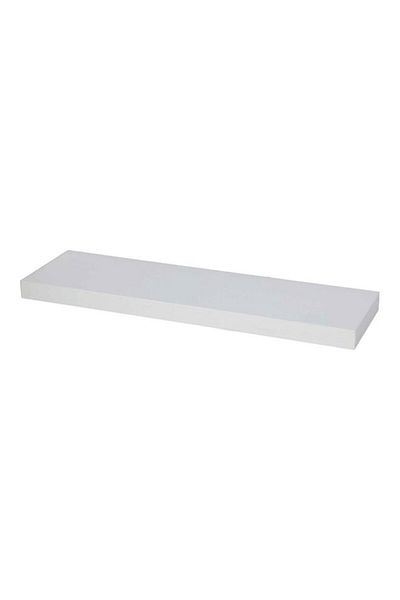 Generic HONEY BEE Elegant and Modern Design Rectangular Wall Mounted MDF and PVC Floating Shelf White