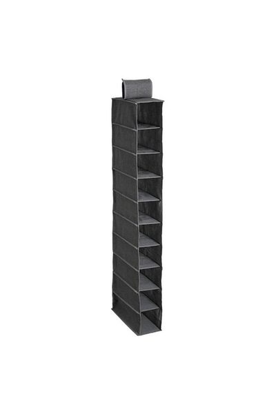 Generic Five Simply Smart 10-Compartment Hanging Shoe Storage Rack Dark Grey 138888C
