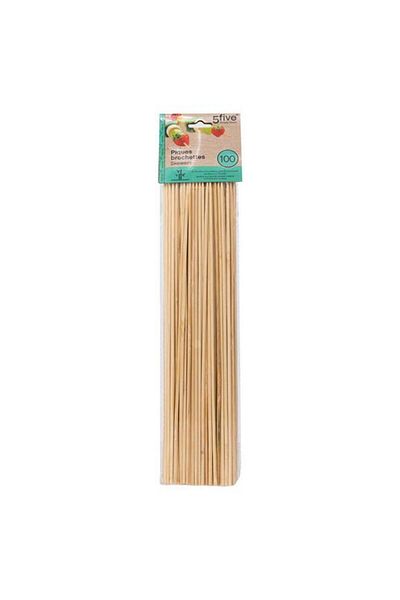 Generic Five Simply Smart 100-Piece Disposable Barbecue Bamboo Skewers Natural 30cm 664682117