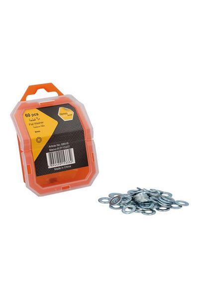 Generic HONEY BEE 60-Piece Precisely Engineered High Load Bearing Flat Washer Silver 6mm ZY15237