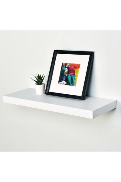 Generic HONEY BEE Wall Mounted Laminated Dust-Resistant Rectangular MDF Floating Shelf White