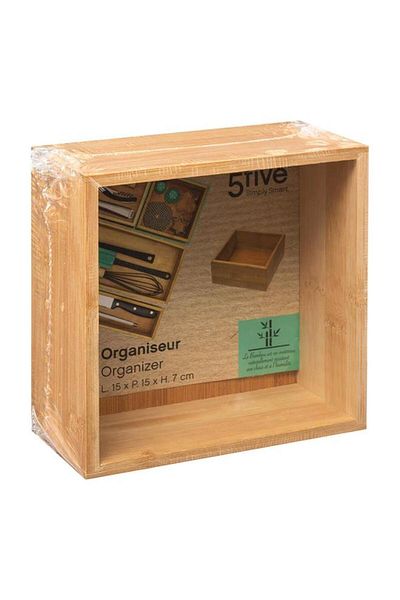 Generic Five Simply Smart Eco Friendly Storage Tidy SpSaving Bamboo Organizer Brown