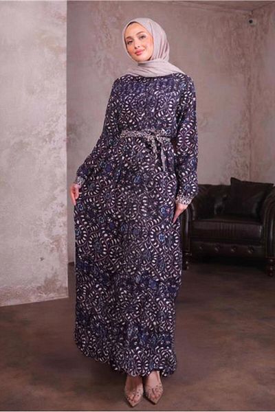 TRENDTESETTÜR ΓΥΝΑΙΚΕΙΟ ΜΩΒ ΦΟΡΕΜΑ ΜΕ ΖΩΝΗ T 2884-1