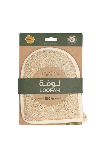 Generic HONEY BEE Lightweight Eco Friendly Natural Hand Shape Bath Loofah Beige BG 001
