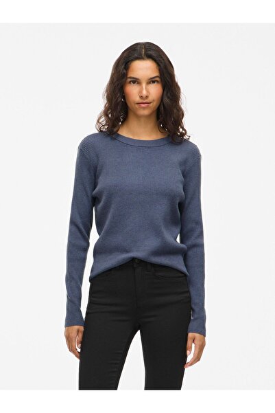 VILA Strickoberteil Langärmeliger