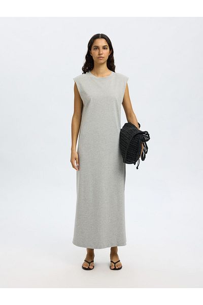 Selected Femme Maxikleid Ärmelloses Baumwoll