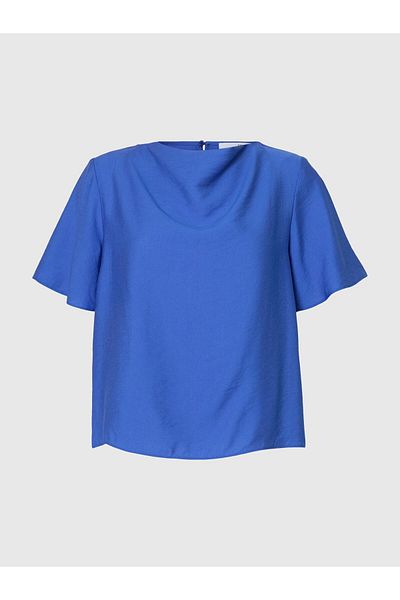 Selected Femme Oberteil mit kurzen Ärmeln Viskosemix