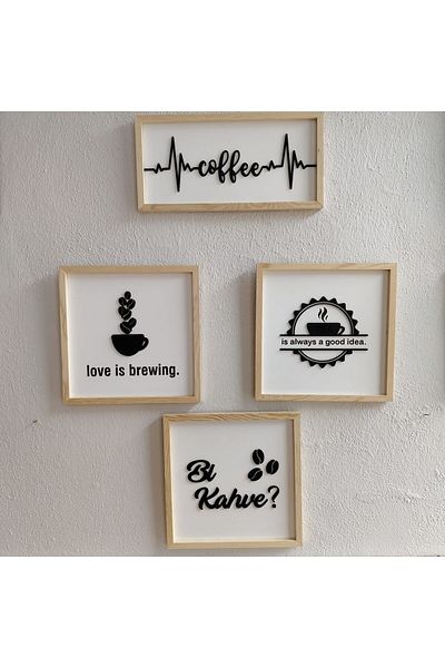 HARPİES Masă de decorare a peretelui de bucătărie din lemn de colț de cafea |   CT2014