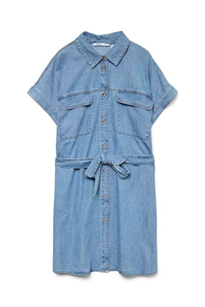 Veromoda Curve Jeanskleid VMCNOTUS Kurzes Kleid