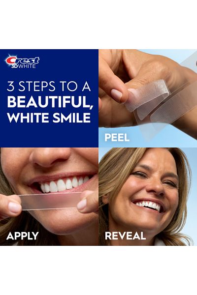 CREST Teeth Strips, Crest, 3D White, Age Renew, 14% Concentration, 1 day treatment, 60 min,