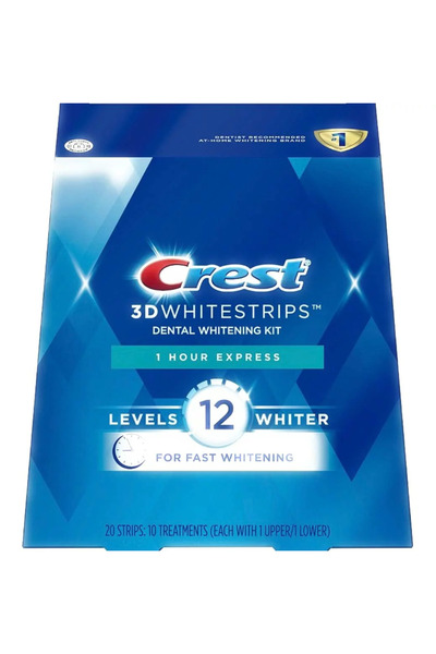 CREST Teeth Whitening Strips, Whitestrips 3D 1-Hour Express, Box 10 envelopes...