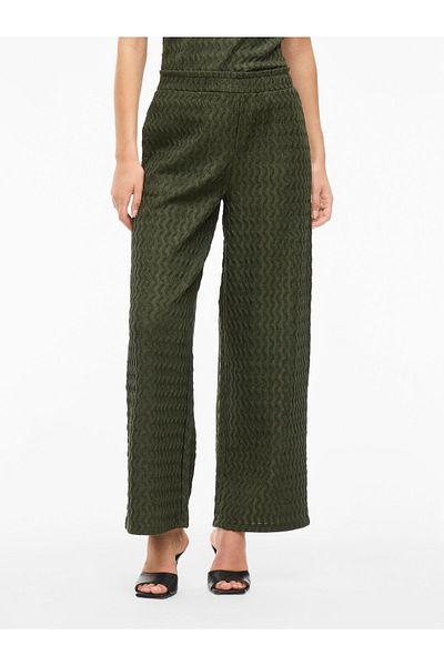 VILA Hose mit weitem Bein High Waist