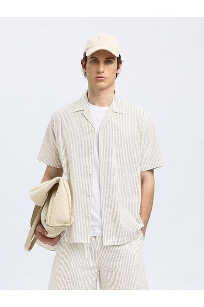 Selected Homme Kurzarmhemd Seersucker