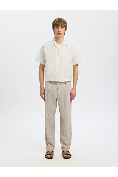 SELECTED Anzughose Leinenmix