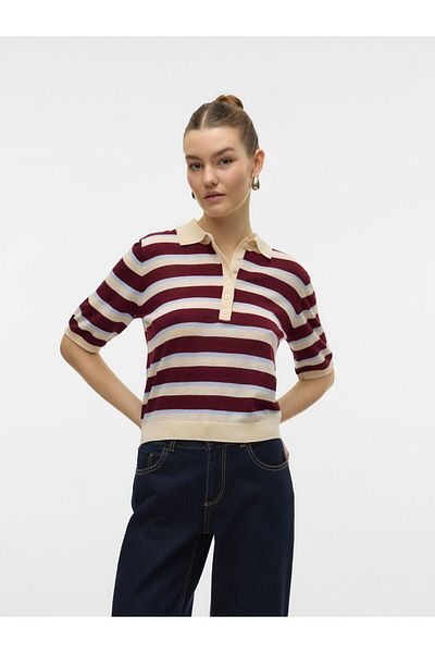 Vero Moda Polo AWSIKITA Gestricktes Poloshirt
