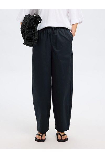Selected Femme Barrel Fit Hosen Baumwoll
