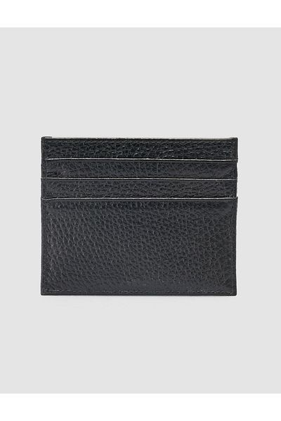 Cabani 100% Genuine Leather Black Unisex Card Holder