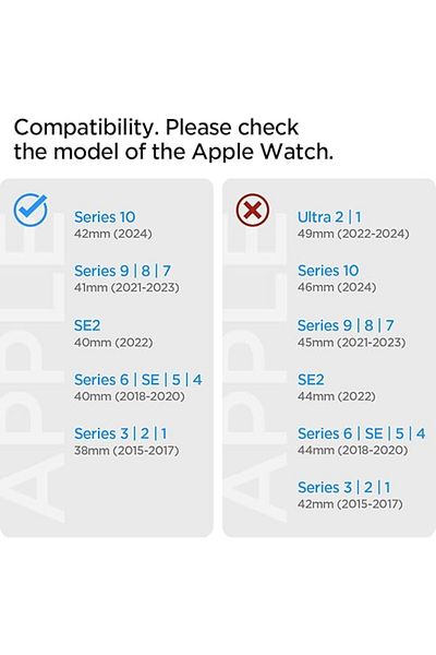 Spigen Nano Pop Band for Apple Watch Series 10/9/8/7/SE2/SE/6/5/4/3/2/1 - Blackberry Sesame