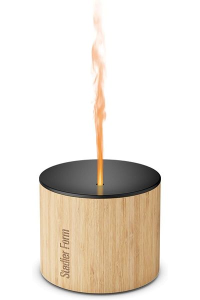 Stadler Form Swiss Design Stadler Form Nora Aroma Diffuser: Bamboo & Aluminium, Flame Effect, 7H Battery, Indoor/