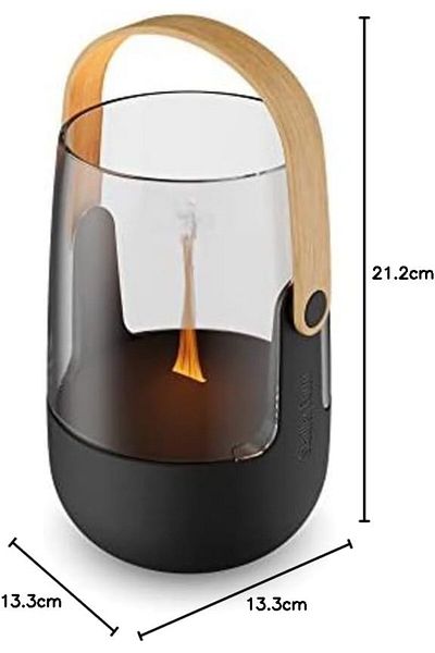 Stadler Form Swiss Design Stadler Form Sophie Little Aroma Diffuser: Bamboo, 7H Battery, Flame Effect, Black