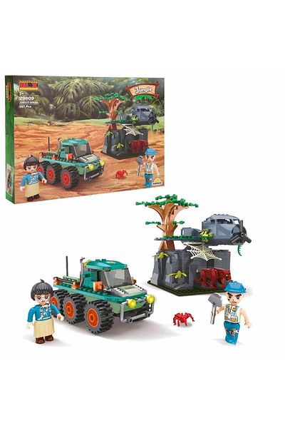 sunman oyuncak Jungle All-Terrain Vehicle and Animal Trap 29609 287 Pieces 00004429