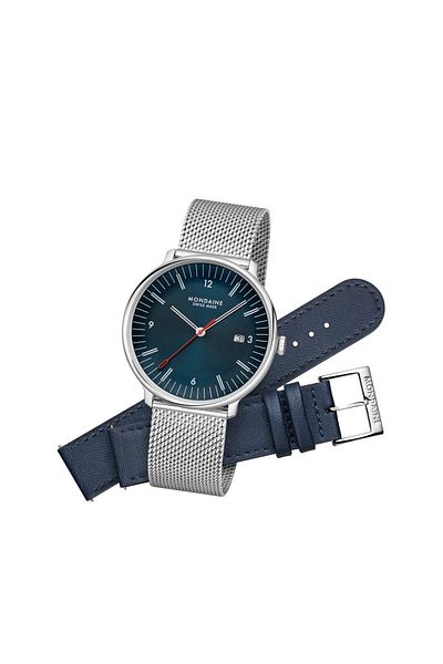 MONDAINE Mens Watch Mondaine MLE.41240.LQV.SET, Quartz, 41mm, 5ATM