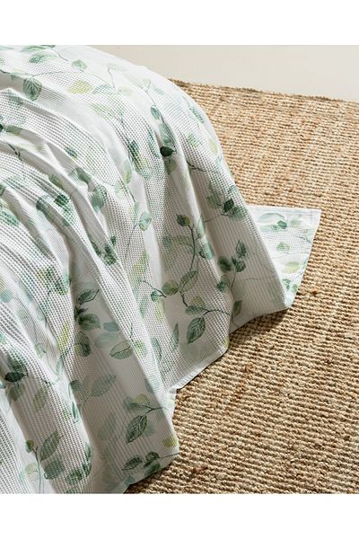 Madame Coco Rumilly Double 100% Cotton Karde Printed Pique - Green