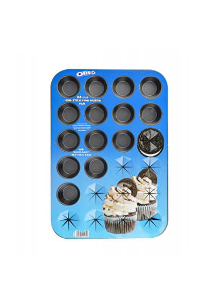 Oreo صينية خبز صغيرة سعة 24 كوبًا، رمادية