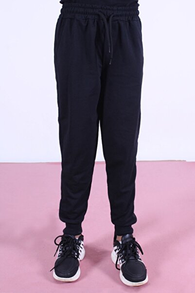 MİTO SPORT Straight Double Pocket Girl's Black Sweatpants