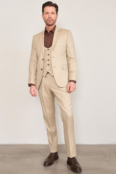 ATLIHAN Kagi Mink Men's Cotton Polyester Parma Vest Suit
