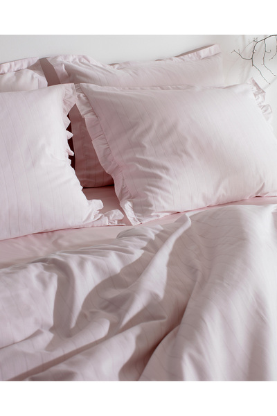 Madame Coco Julien Double 100% Cotton Ruffle Duvet Cover Set - Powder