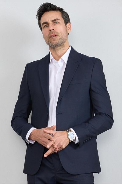 Mentality 9100 Men's Holmes Slimfit Suit Navy Blue