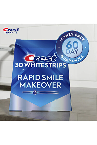 CREST Set of 11x Teeth Strips, Crest, 3D White, Rapid Smile, 10% Concentration, 14 days treatment, 45 min