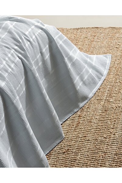 Madame Coco Set Mathilda Single 100% bumbac Karde Plain Pique - Albastru deschis