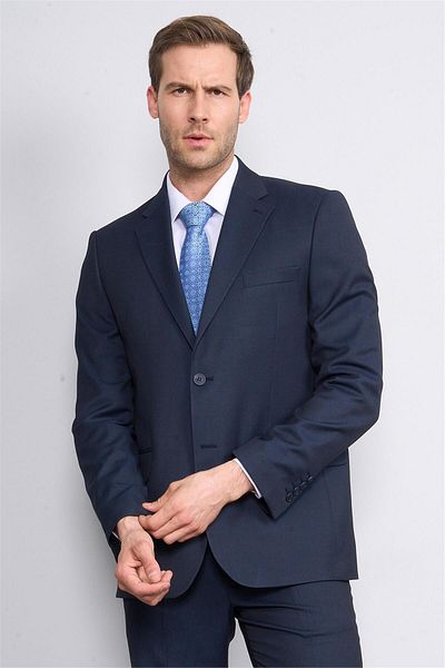 Mentality Çetinkaya 9134 Men's Swallow Collar 6 Drop Suit Navy Blue