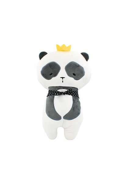 Gift Design Pernă centură de siguranță pentru copii, model Panda, Giftdesign, 48x28 cm, microfibră + bumbac PP