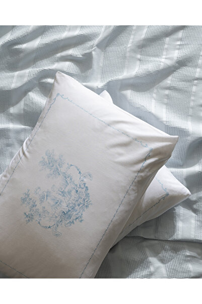 Madame Coco Set Mathilda Single 100% bumbac Karde Plain Pique - Albastru deschis