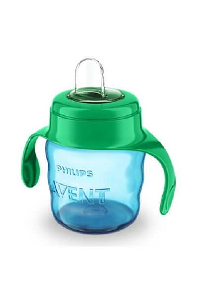Philips Avent Cana Philips Avent SCF551/05 cu tetina de formare, 200ml, 6 luni +, Albastru/Verde