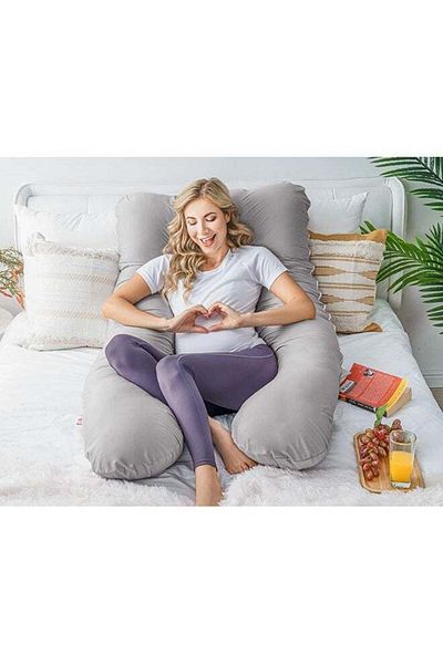 Yelajoy U-Shaped Comfort Maternity Pillow,Ergonomic Design, for Pregnancy Reducing Discomfort,120x70x25 cm