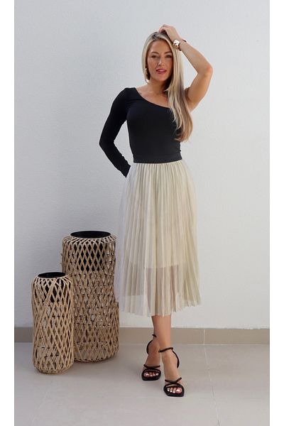 Alorabella Sophie Pleat Shimmer Skirt