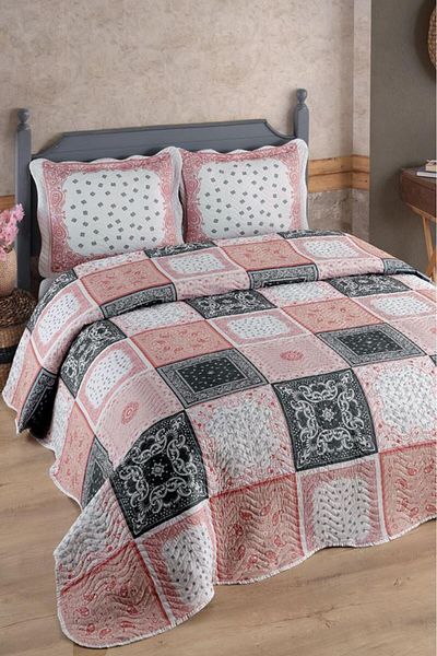 Çeyiz Diyarı Linda Printed Quilted Double Bedspread