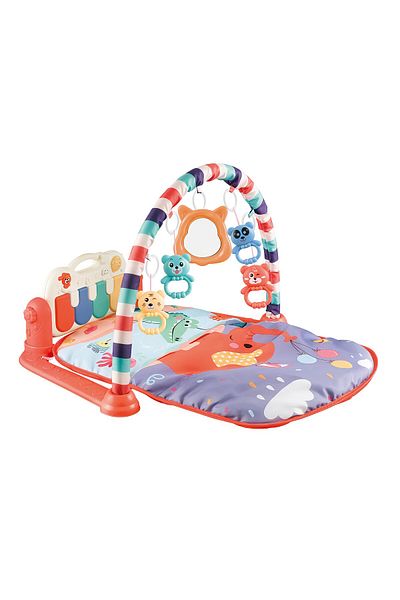 Factory Price -Elephant Double-Sided Pedal Piano Activity Playmat- Red