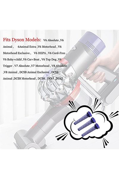 DYSON Set de 3 filtre și o perie de curățare pentru aspiratoarele Dyson ABC Life, plastic, albastru
