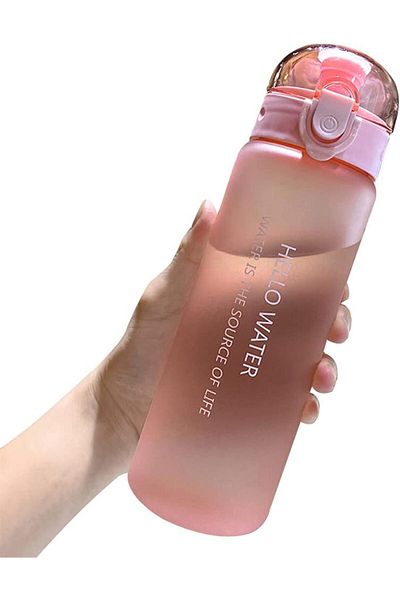 Lumely 0.78L Portable Sports Water Bottle,With Pop-Up Lid & Time Mark Reminder,For Outdoor Sports & Fitness