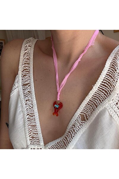 Alice İsstanbul Çelik Cam Murano Yengeç Kolye