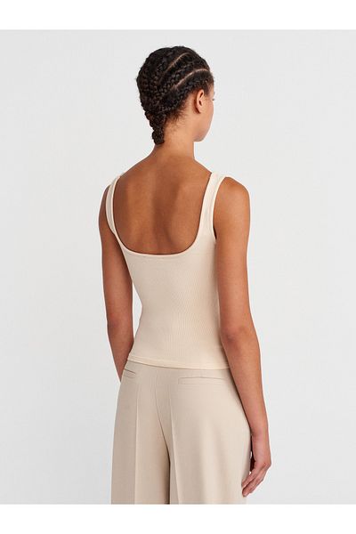 Dilvin 21057 Strap Tank- Stone