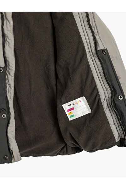 Koton Şişme Mont Kapşonlu Cep Detaylı Rüzgar Kapaklı