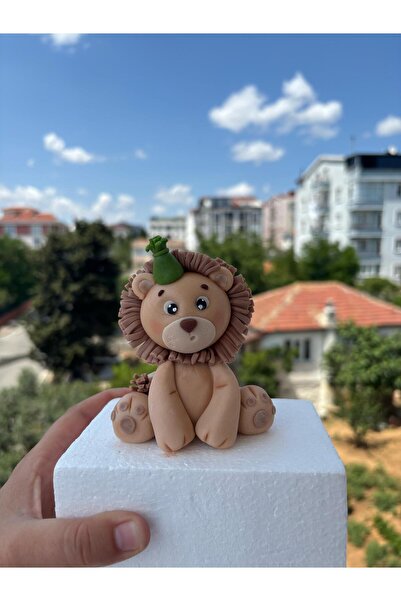 Maket Atelier Doğum Günü Şeker Hamuru Aslan Figürü | Doğum Günü & Baby Shower Pasta Süsü | El Yapımı