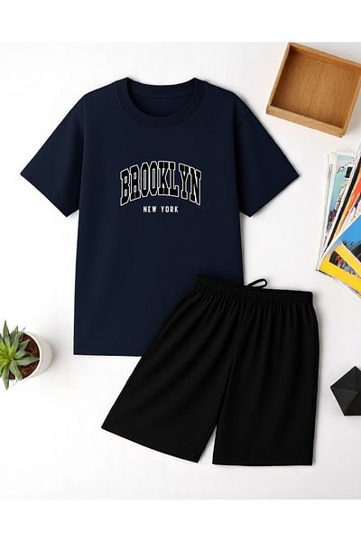 uyguntarz Σετ σορτς Unisex Brooklyn με εμπριμέ σχέδιο